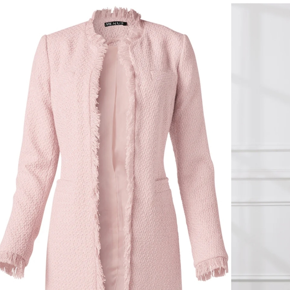 Pink tweed blazer